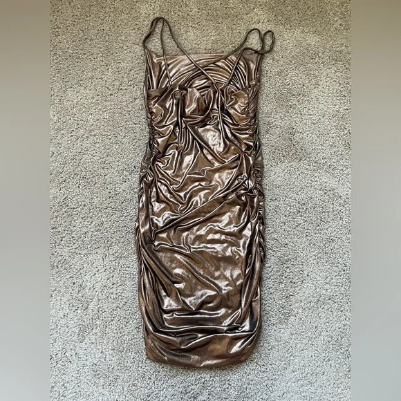 Sabora bodycon dress gold large - Picture 2 of 7